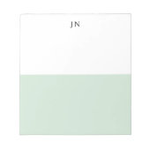 Lijst die  Groen Pastel Wit Kleurenblok maken Notitieblok (Voorkant)