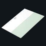 Lijst die  Groen Pastel Wit Kleurenblok maken Notitieblok<br><div class="desc">Scheur pastelgroen en wit notitieblok weg. Een uniek monogram kleurenblokgeschenk voor docent,  baas of voor iedereen om thuis of de kantoor te gebruiken.</div>