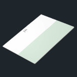 Lijst die  Groen Pastel Wit Kleurenblok maken Notitieblok<br><div class="desc">Scheur pastelgroen en wit notitieblok weg. Een uniek monogram kleurenblokgeschenk voor docent,  baas of voor iedereen om thuis of de kantoor te gebruiken.</div>