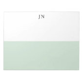 Lijst die  Groen Pastel Wit Kleurenblok maken Notitieblok (Voorkant)