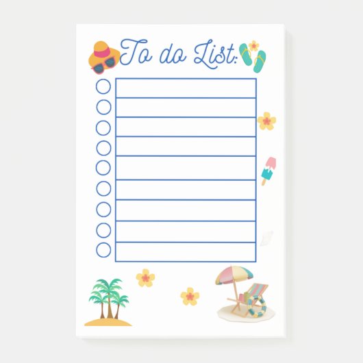 Lijst doen: strand post-it® notes (Voorkant)