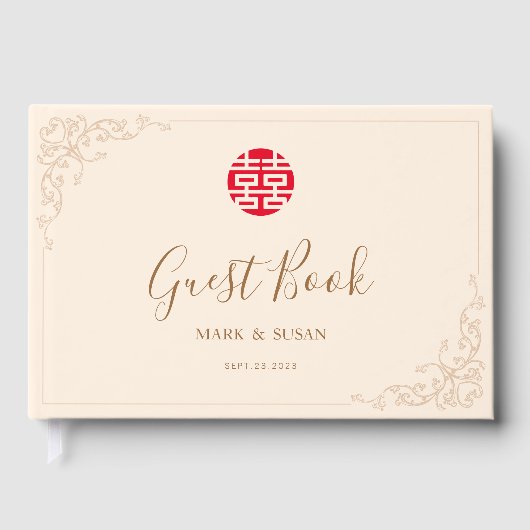  Lijst Dubbel geluk Bruiloft Gastenboek (Voorkant)