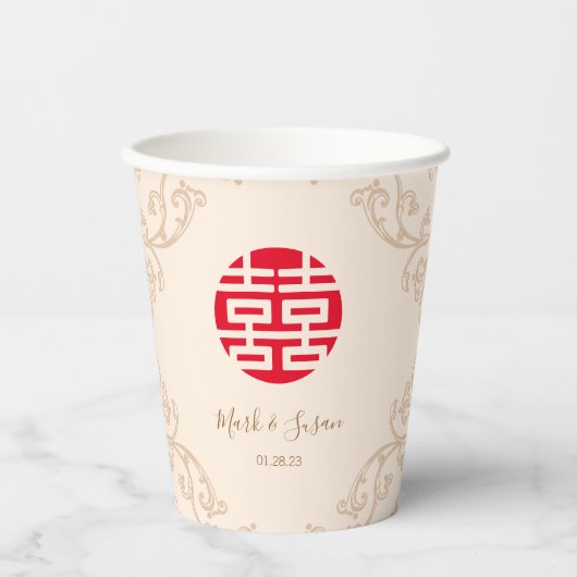  Lijst Dubbel geluk Bruiloft Papieren Bekers (Voorkant)