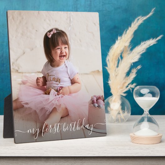 Lijst Easel Back Frameless Foto van Birthday Afbee Fotoplaat (Zijkant)