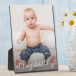 Lijst Easel Back Frameless Foto van Birthday Afbee Fotoplaat<br><div class="desc">Tabletopplak met een ingebouwd chassis biedt uw favoriete foto en elke tekst die direct op het hardboard paneel wordt geplaatst voor een verbluffend scherp afbeelding met een eenvoudig schoon oppervlak. Geweldig als geschenk of om je favoriete foto in je huis weer te geven. TIP: Als u vierkant plaque gebruikt, kunt...</div>