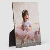 Lijst Easel Back Frameless Foto van Birthday Afbee Fotoplaat (Zijkant)