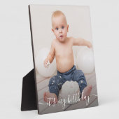 Lijst Easel Back Frameless Foto van Birthday Afbee Fotoplaat (Zijkant)