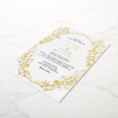  Lijst Elegant Bruiloftsgoud Folie Uitnodiging (Gedraaid)