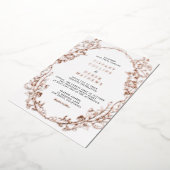  Lijst Elegant Trouwen Roos Gold Folie Uitnodiging (Gedraaid)