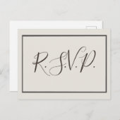  lijst Elegante bruiloft RSVP briefkaarten (Voorkant / Achterkant)
