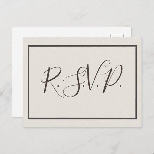  lijst Elegante bruiloft RSVP briefkaarten (Voorkant / Achterkant)