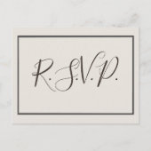  lijst Elegante bruiloft RSVP briefkaarten (Voorkant)