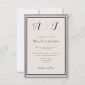 lijst elegante huwelijksuitnodigingen kaart (Voorkant)