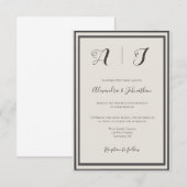 lijst elegante huwelijksuitnodigingen kaart (Voorkant / Achterkant)