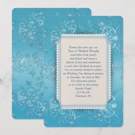 lijst elegantie in reliëfdruk kaart (Voorkant / Achterkant)