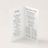  Lijst- en Floral Wedding-programma Kaart (Binnen)