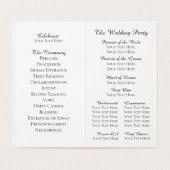  Lijst- en Floral Wedding-programma Kaart (Binnenkant ongevouwen)