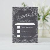  lijst en krijtbord bruiloft RSVP (Staand voorkant)