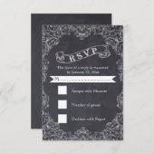  lijst en krijtbord bruiloft RSVP (Voorkant / Achterkant)