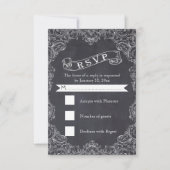  lijst en krijtbord bruiloft RSVP Kaartje (Voorkant)