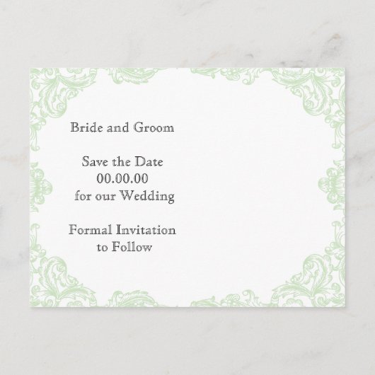  lijst en krijtbordbruiloft Opslaan Datum Aankondigingskaart (Achterkant)