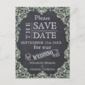  lijst en krijtbordbruiloft Opslaan Datum Aankondigingskaart (Voorkant)