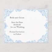  lijst en krijtbordbruiloft Opslaan Datum Aankondigingskaart (Achterkant)