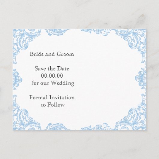  lijst en krijtbordbruiloft Opslaan Datum Aankondigingskaart (Achterkant)