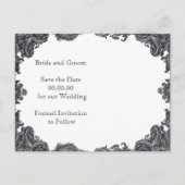  lijst en krijtbordbruiloft Opslaan Datum Aankondigingskaart (Achterkant)