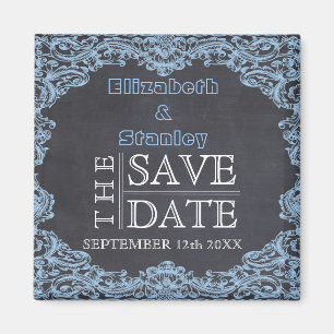 lijst en krijtbordbruiloft Opslaan Datum Magneet