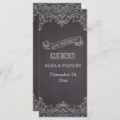 lijst- en krijtbordtrouwmenu menu (Voorkant / Achterkant)