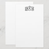 Lijst en monogram schuiven briefpapier (Voorkant / Achterkant)