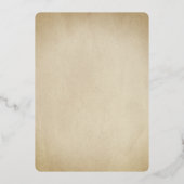  Lijst- en Roos Gold-tabelnummer Folie Uitnodiging (Achterkant)