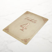  Lijst- en Roos Gold-tabelnummer Folie Uitnodiging (Gedraaid)