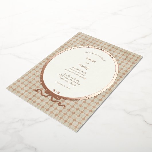 Lijst en Tegel Folie Uitnodiging (Gedraaid)