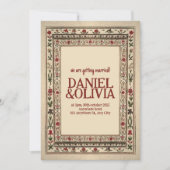  Lijst etnische motief bruiloft Kaart (Voorkant)