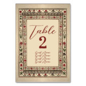 Lijst etnische motief bruiloft Kaart (Achterkant)