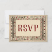  Lijst etnische motief bruiloft RSVP Kaartje (Voorkant)