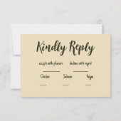  Lijst etnische motief bruiloft RSVP Kaartje (Achterkant)