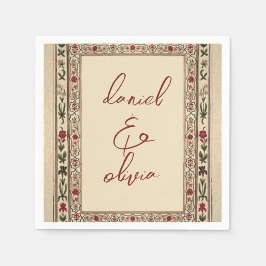 Lijst etnische motief bruiloft Servet (Voorkant)