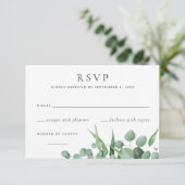 Lijst Eucalyptus Botanische RSVP Kaart (Staand voorkant)