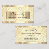 Lijst Event Planner Silver Yellow Zebra Visitekaartje (Voorkant / Achterkant)