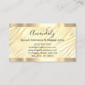 Lijst Event Planner Silver Yellow Zebra Visitekaartje (Achterkant)