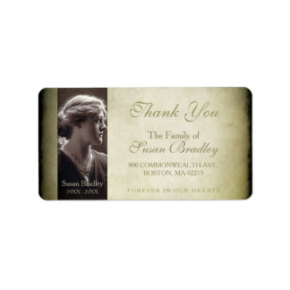 Lijst Familie Dank u Etiket