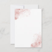 Lijst Fancy Elegant pasta roze Floral Birthday Bedankkaart (Achterkant)