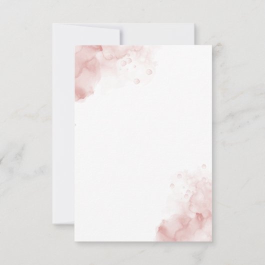 Lijst Fancy Elegant pasta roze Floral Birthday Bedankkaart (Achterkant)