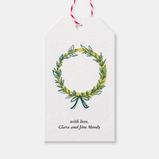 Lijst feestelijke Labels Cadeaulabel (Voorkant)