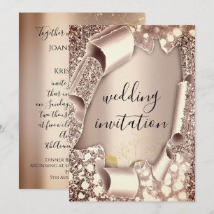 Lijst Florals Roos Gold voor 3D Cart-effect Kaart