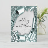 Lijst Florals Silver Smoky Blauwgroen met bindmidd Kaart (Staand voorkant)
