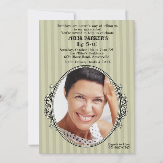  Lijst Foto Birthday Party Invitation Kaart (Voorkant)